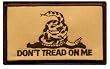 Gadsden Flag Desert Tan Embroidered Patch Don't Tread on Me Tea Party Iron-On American Subdued Military Emblem