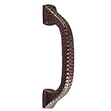 The Copper Factory CF112AN Solid Cast Copper Drawer Pull on 3-Inch Centers, Antique Copper