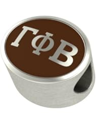 Gamma Phi Beta Enamel Sorority Bead Charm Fits Most European Style Bracelets. High Quality Bead in Stock for Fast Shipping