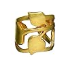 PILGRIM 339-504 Fingerring, vergoldet, braun PILGRIM 339-504 Fingerring, vergoldet, braun