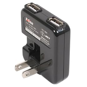 �v���e�b�N P-2WAY USB2���AC�A�_�v�^�[ PD-2BK �u���b�N �yiPod nano 5G/iPhone 3G,3GS��/iPod�e��/�Q�[���@/�g�сz