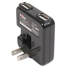 プロテック P-2WAY USB2基搭載ACアダプター PD-2BK ブラック 【iPhone 3G,3GS,4/iPod nano 5G/iPod各種/ゲーム機/携帯】