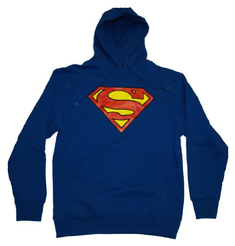  Blue Superman Logo Hoodie DC Comics
