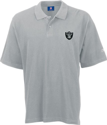 Oakland Raiders Reebok Silver RA Polo Shirt