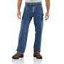 Carhartt Men's Washed Denim Work Dungaree, Darkstone, 46x34