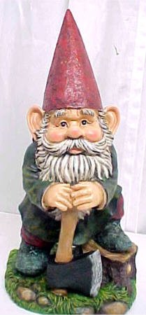 Happy Woodcutter Garden Gnome Statue Indoor Outdoor