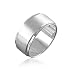 VINANI German 925 Sterling Silver solid Ring for Men Two Lines wide matte/shiny Size 9