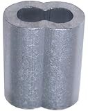 Loos Cableware SL1-2 Aluminum Duplex Oval Crimping Sleeve Set for 1/16" Diameter Wire Rope (50 Piece)