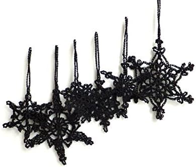 Black snowflakes decorations
