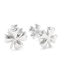 ROTENIER "Novelty" Sterling Silver Four Leaf Clovers Cufflinks
