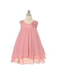 Girls A-line Chiffon Floral Print Lace-Up Mesh Spaghetti Strap Flower-Girl Dress/Wedding Dress  With a Sash 