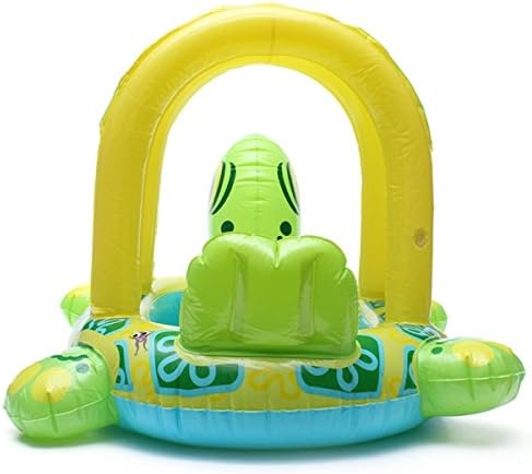Safe Comfortable Baby Swim Ring Cute Cartoon Tortoise Shape Kids Inflatable Water Pool Float Seat
