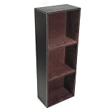 Brown Leather Look and Feel Tall DVD Unit ( Holds up to 39 DVDs )
