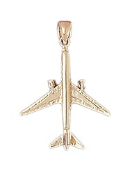 CleverEves 14K Gold Pendant 3-DAir Craft Inspired 4.8 - Gram(s)