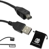 KONICA USB 2.0 A male to mini-B male 4-pin top/4-pin bottom Equivalent USB-500 Interface cable for Select DiMAGE A1 A2 F100 F200 F300 X X20 X21 X31 Xg Xi Xt Xt Biz Z1 Z2 Digital Series Cameras *** Includes Accessory Bag