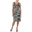 Adrianna Papell Mix Media "Illustion" Tuck Dress
