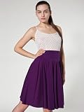 American Apparel Sheer Jersey Shirred Knee-Length Full Skirt
