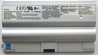 Laptop Battery for SONY VAIO VGN-FZ series, PN: VGP-BPL8, VGP-BPS8, VGP-BPL8A, VGP-BPS8A, VGP-BPS8B (Silver)