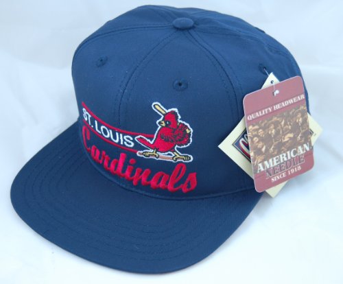 St Louis Cardinals Solid Color Flat-Billed Snapback Cap by American Needle
