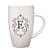 10oz Tapered Ceramic Monogram Coffee Mug E