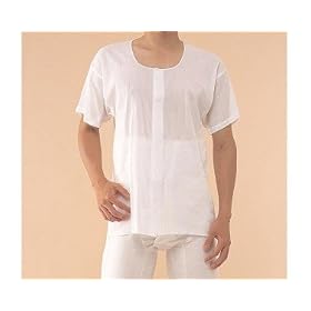 【クリックで詳細表示】ワンタッチ肌着 婦人用前開き 夏用 5分袖 CH-3 L： ヘルス＆ビューティー