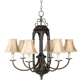 World Imports Lighting 7546-38 Bengal Bay 6-Light Iron Chandelier, Iron Oxide by World Imports