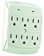 Coleman Cable 04612 6-Outlet Adapter with Grounded Surge Protection