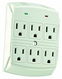 Coleman Cable 04612 6-Outlet Adapter with Grounded Surge Protection