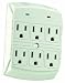 Coleman Cable 04612 6-Outlet Adapter with Grounded Surge Protection