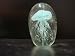 Hot Blue Glass Crystal Jellyfish (Glow in the Dark) w/ Free Light Base