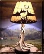 Single Antler Lamp With Deer Shade