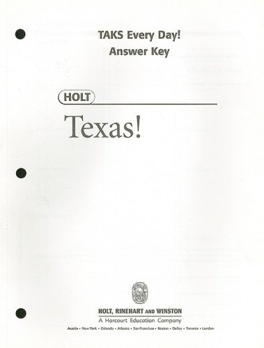 holt texas taks every day answer key