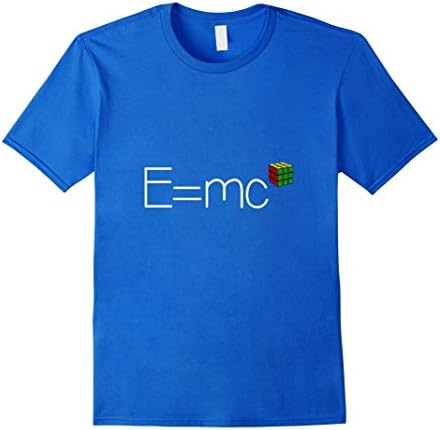 Men's Rubiks Cube T Shirt | Cuber Tee | Rubiks Cube Gifts | E=mc Small Royal Blue