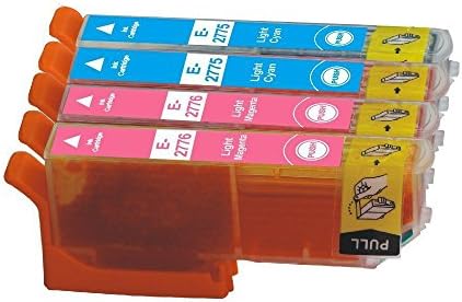 Lin Ink Cartridges for Epson 277 T277 xl E-277XL Best With Generic Compatible to be used with Epson Expression Photo XP 850 950 Premium XP 750 760 860 (2 Light Cyan,2 Light Magenta)