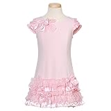 Biscotti Pink Bow Ruffle Little Girls Easter Flower Girl Dress 4-10