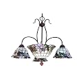 Tiffany-Style 3-Bulb Chandelier