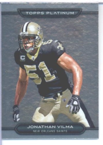 2010 Topps Platinum Football Card #99 Jonathan Vilma New Orleans Saints