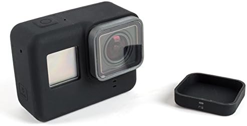 JINSER Gopro Hero 5 Silicone Cover Soft Case Protective Housing Case + Lens cap Cover for Gopro Hero 5 Action Camera (black)