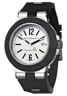 Bulgari AL44TAVD-SLN Diagono Silver Tone Dial Aluminium and Rubber Men's Automatic Watch