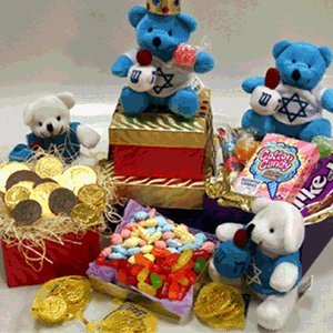 Hanukkah Huggable Treats Gift Tower