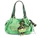 Juicy Couture Terry Heart Tassel Fluffy Bag Purse Green