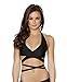J. Valentine Women's Wrap Tie Halter, Black, One Size