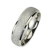 Stainless Steel Sparkle 5.8mm Band Ring - Men