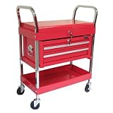 Rolling Metal Tool Cart with 2 Drawers
