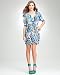 Faux Wrap Print Dress - DRAGONFLY TOPS (L)
