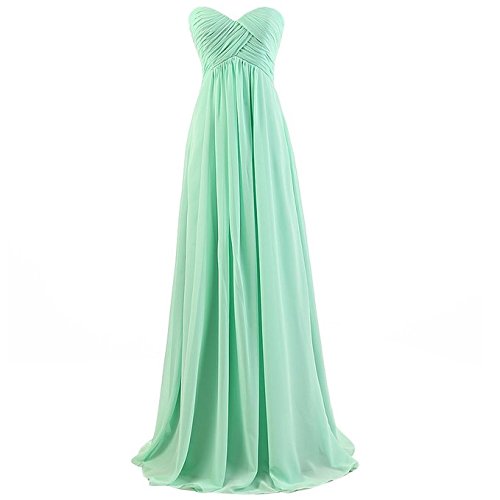 mint green bridesmaid dresses amazon mint green bridesmaid dresses WEDTREND Women Green Flower Bridesmaid Dress  with Split Front A Line Ruffled Straps Corset Long Wedding Party Dress -parroquiadesanalbertomagno.com