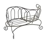 Touch of Nature Mini Iron Fairy Garden 2-Seat Bench, Rustic