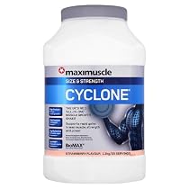 Maximuscle Cyclone 1.2 kg Strawberry Size and Strength Supplement Powder