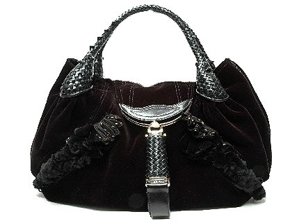 Fendi Authentic Spy Velluto Handbag Bag