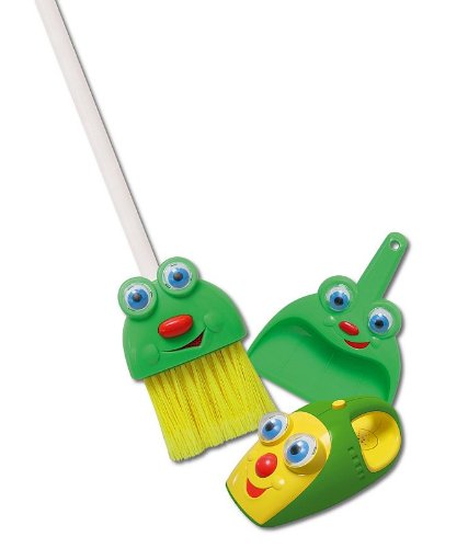 Kidz Delight Silly Sam the Broom and Dustpan with Larry the Talking Vacuum - Green Kidz Delight Silly Sam the Broom and Dustpan with Larry the Talking Vacuum - Green